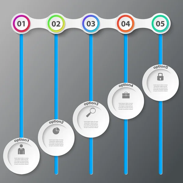 Infografía abstracta de la ilustración digital 3D. — Vector de stock