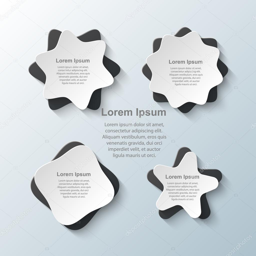 Vector modern star banners background. Abstract 3D digital illustration Infographic.
