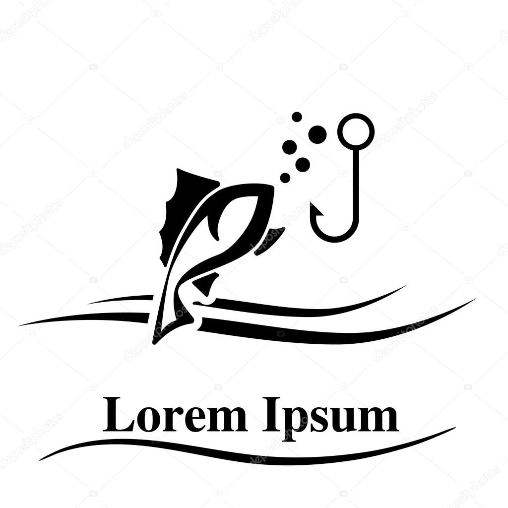 Fish icon. Hook icon.