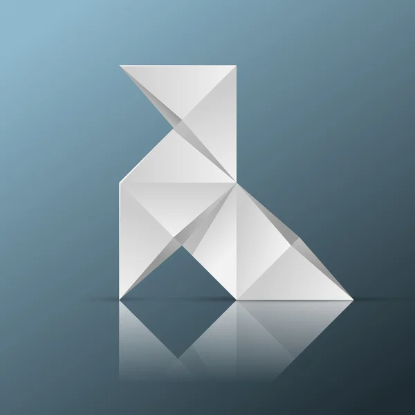 Origami icon. Bird icon. Paharita icon. — Stock Vector