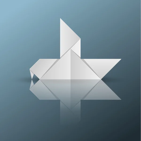 Colombe origami. Icône oiseau . — Image vectorielle