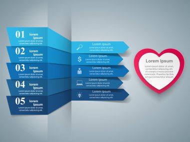 Kırmızı ve beyaz kağıt kalpler Sevgililer günü.