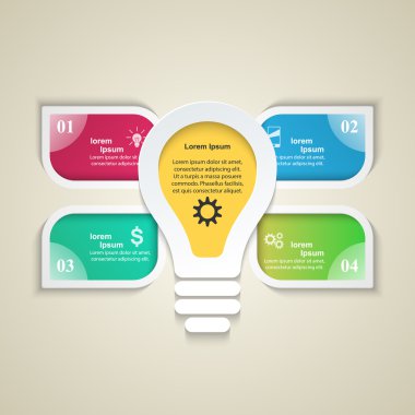 Ampul simgesi. Işık simgesi.