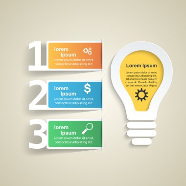 Ampul simgesi. Işık simgesi.