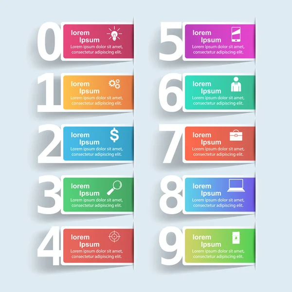 Business Infographics box origami style Ilustración vectorial . — Vector de stock