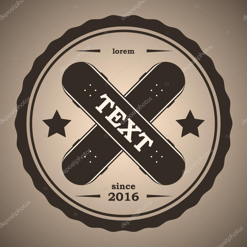 Skate Park icon. Skateboard logo.