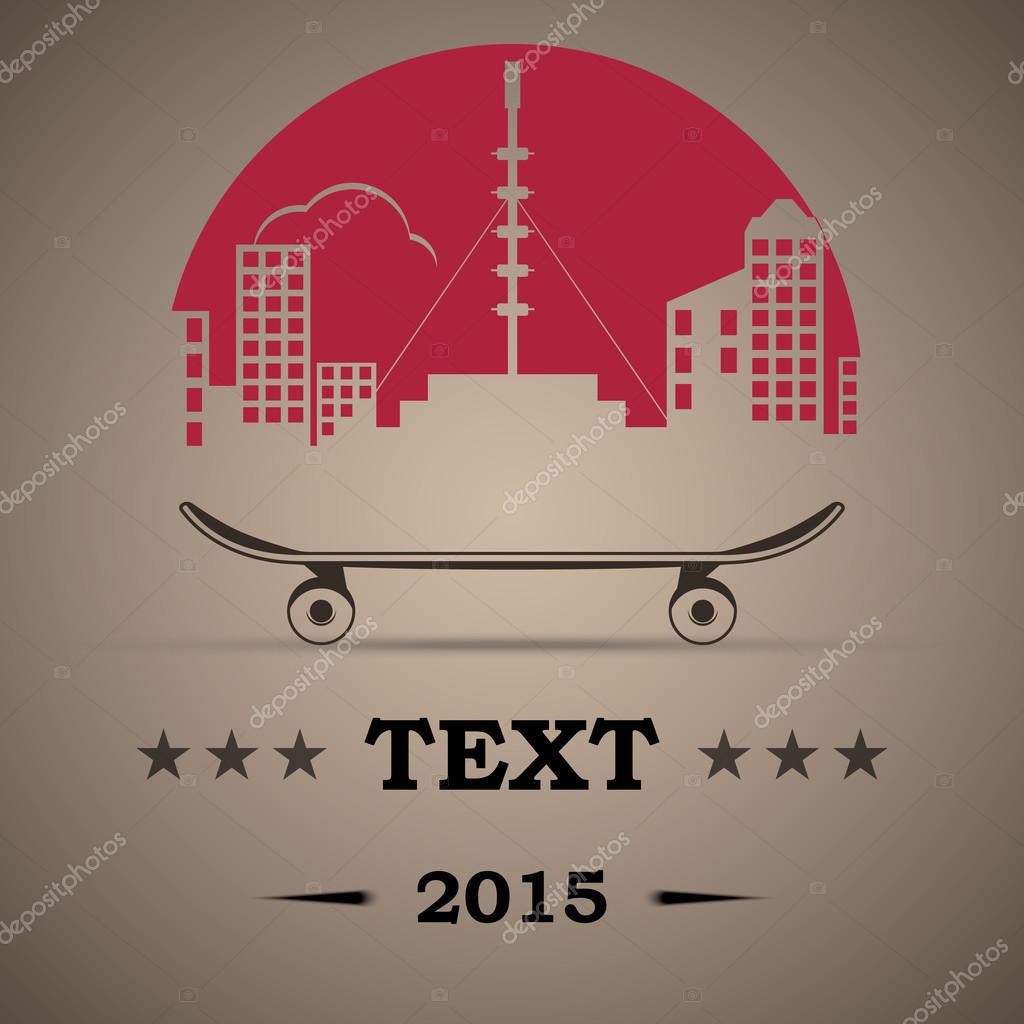 Skate Park icon. Skateboard logo.