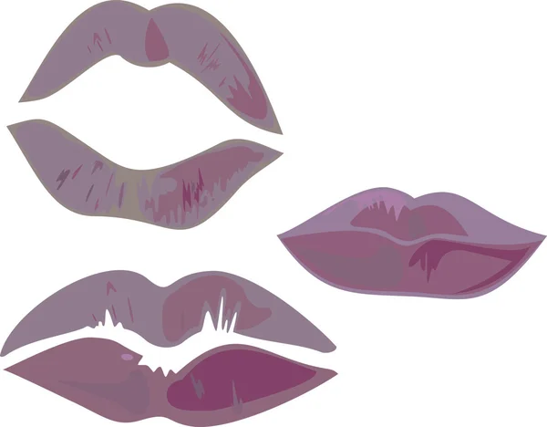 Lips,red, kiss — Stock Vector