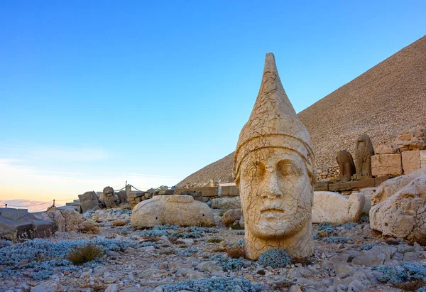 Ancient Statues Peak Mount Nemrut Adiyaman Turkey — Stock Photo, Image