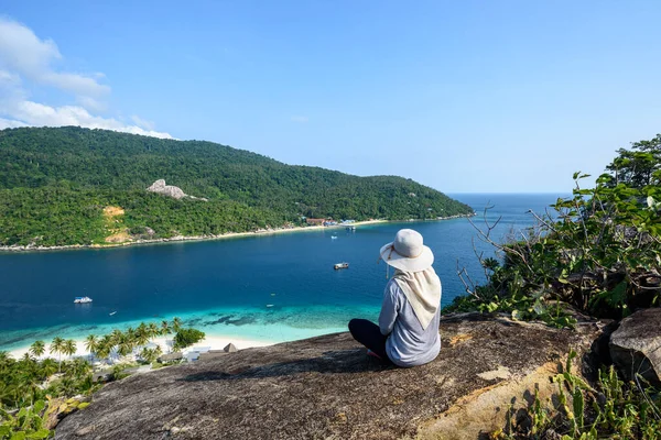 Vista Ilha Pulau Aur Topo Ilha Pulau Dayang Perto Mersing — Fotografia de Stock