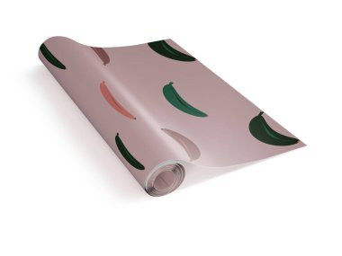 Renkli muzların kusursuz deseni. Kusursuz vektör dokusu. Pembe arka planda muzlar. Ev dekorasyonu, ambalaj kağıdı veya kumaş kalıbı.