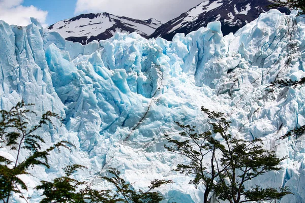 Paisaje fondo Glaciar Perito Moreno en la Patagonia, lago de hielo —  Fotos de Stock