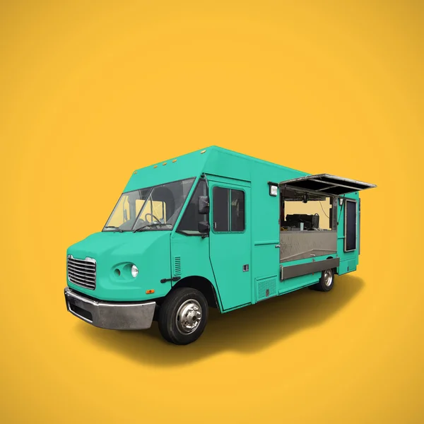 Camión de comida azul — Foto de Stock