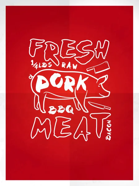 Fresh pork meat — Stock Vector