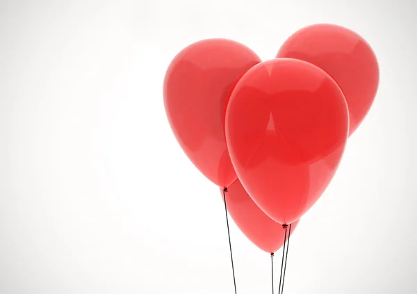 Coração de balão vermelho — Fotografia de Stock