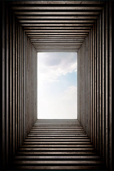 Tunnel endeing sky view — Stock Photo, Image