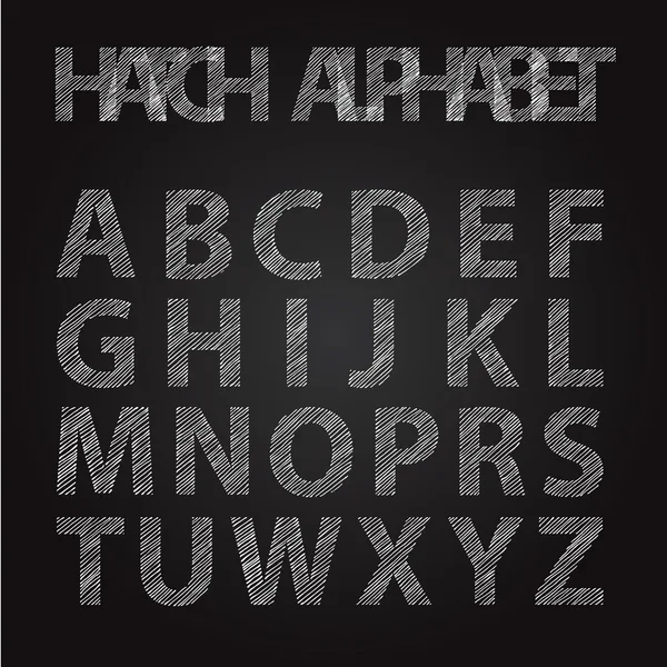 Stripped alphabet chalkboard — Stock Vector