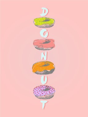 Donuts içinde çeşitli sır poster