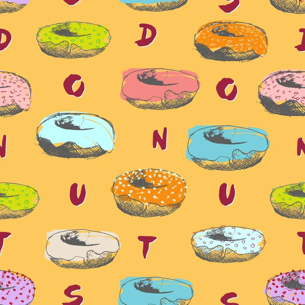 Donuts même motif — Image vectorielle