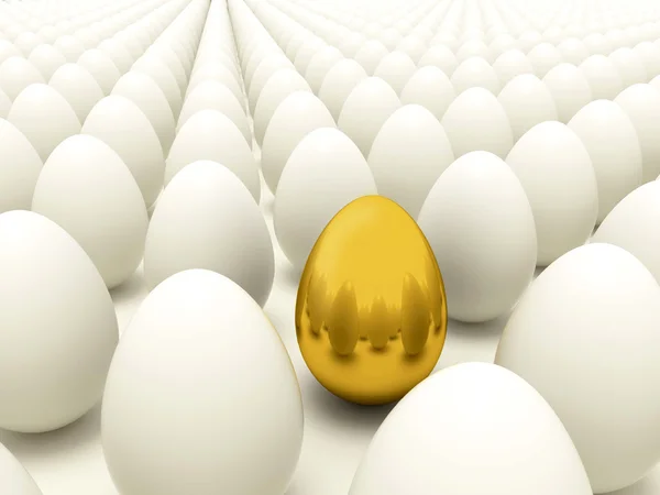 Glod tojás sor normál tojás - húsvéti idő — Stock Fotó