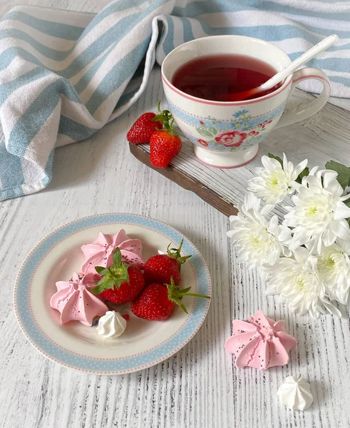 Petit Déjeuner Été Aux Couleurs Tendres — Photo