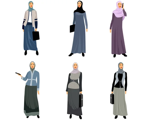 Moderne muslimische Frauen — Stockvektor