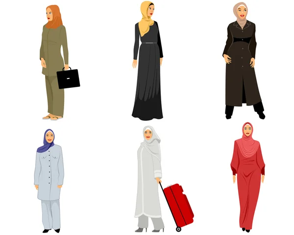 Femmes musulmanes modernes — Image vectorielle
