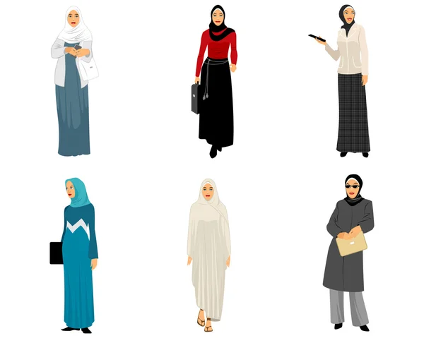 Wanita muslim modern - Stok Vektor