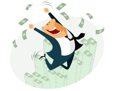 Mutlu işadamları atlama