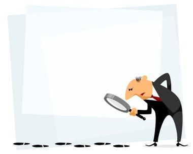 Büyüteç ile işadamı