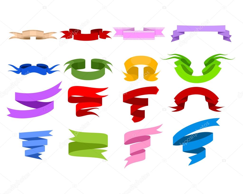 Color ribbons set