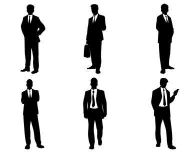 İşadamları silhouettes