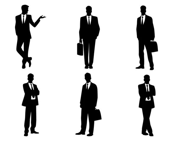 Businessmen silhouettes — Stock Vector