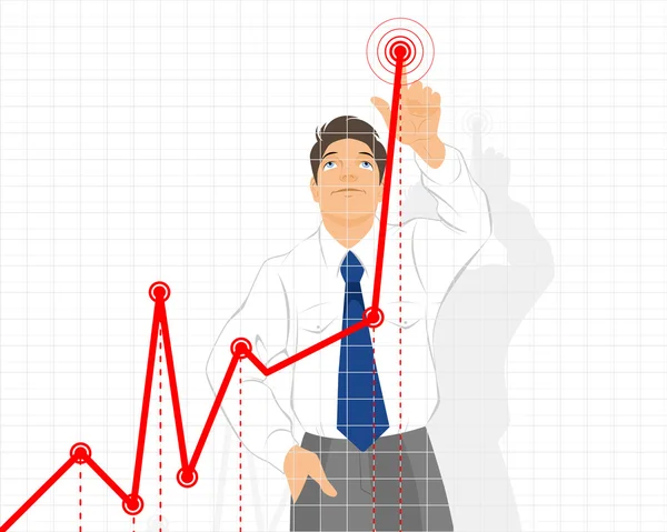 Empresario con horario — Archivo Imágenes Vectoriales