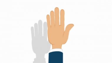 Beyaz üzerinde gösteren bir el