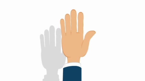 Pointe à la main sur blanc 