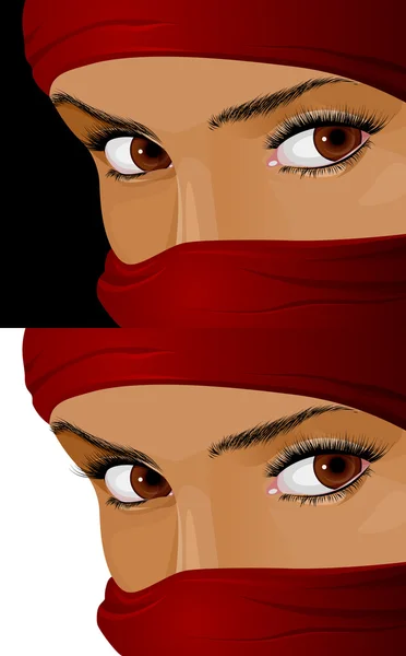 Fată în hijab — Vector de stoc