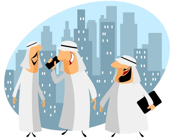 Tres hombres de negocios árabes — Archivo Imágenes Vectoriales