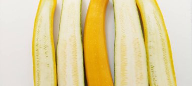 İki sarı ve bir yeşil kabak, balkabağı, Sao Paulo, Brezilya