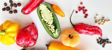 Birçok farklı biber çeşidi, Sao Paulo, Brezilya