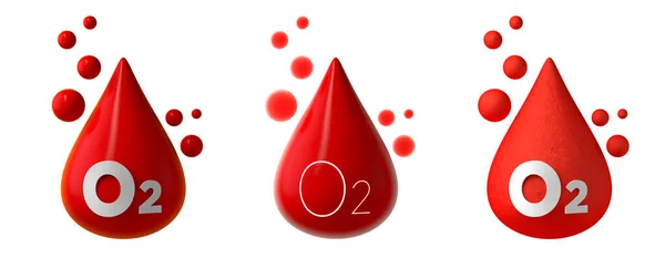 Ícones Saturação Oxigénio Sangue Design Mínimo Moderno Ilustração — Fotografia de Stock