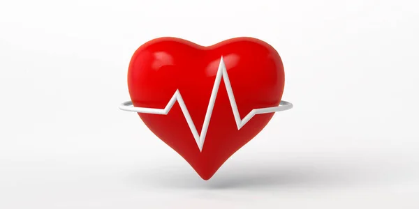 Значок Частоти Серцевих Скорочень Ілюстрація Прапор — стокове фото