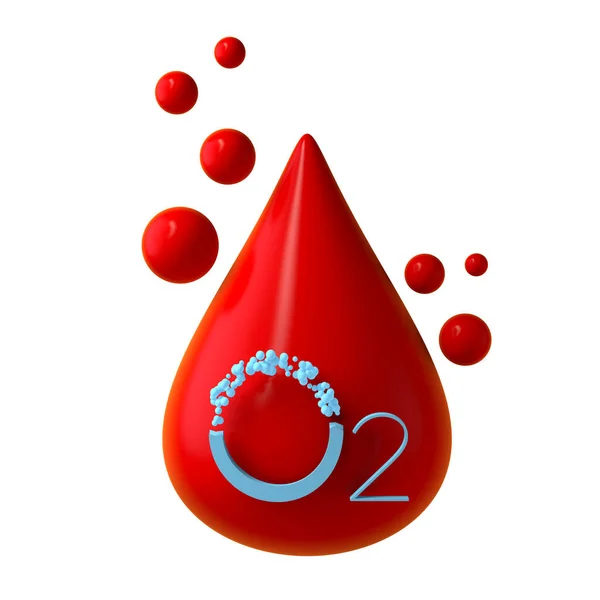 Ikona Nasycenia Krwi Tlenem Minimalny Nowoczesny Design Ilustracja — Zdjęcie stockowe