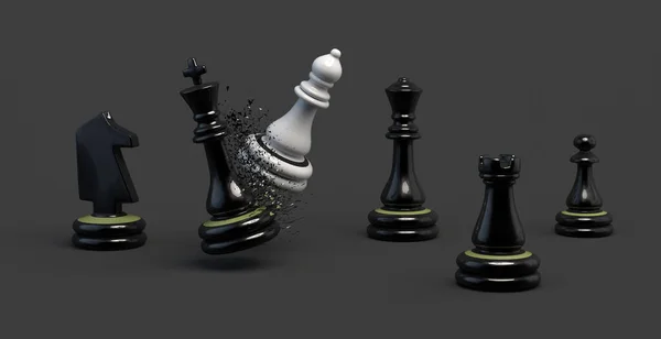 Bishop Checkmating King Chess Game Win Illustration — Stock Photo, Image