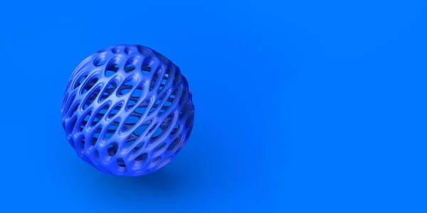 Background Perforated Sphere Abstract Blue Composition — Stock Photo, Image