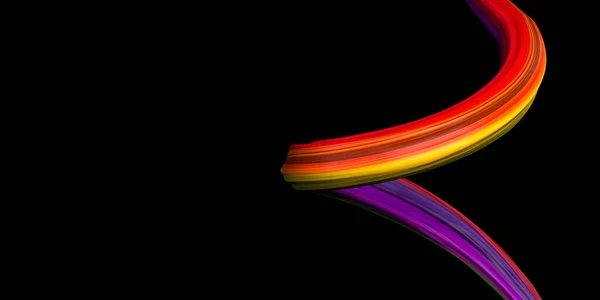 Colorful Abstract Background Isolated Black Background Modern Minimalist Design Banner — Stock Photo, Image