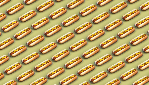 Tło Hot Doga Jedzenie Śmieciowe — Zdjęcie stockowe