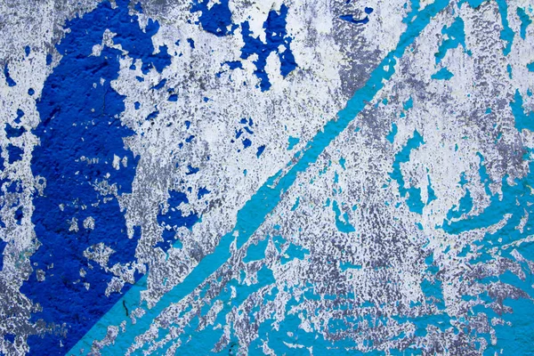Grieta Textura Pintura Blanca Azul Contexto —  Fotos de Stock