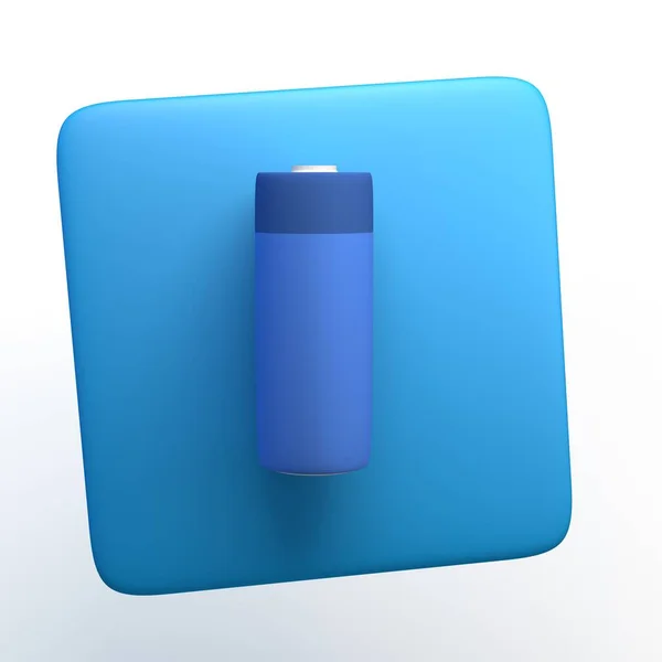 Значок Батареи Изолированном Белом Фоне Иллюстрация App — стоковое фото