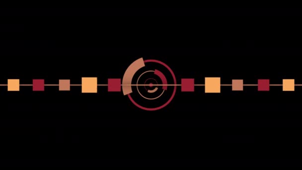 Graphiques Mouvement Abstraits Cgi Figures Géométriques Rouge Orange Canal Alpha — Video